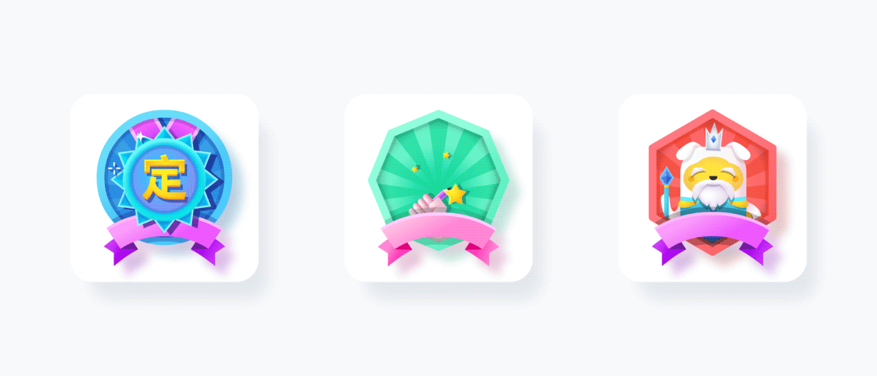 勋章小动效（图ZMTA1MDY5MTA4） - 动效设计 - 站酷设计师Gameboycolor原创素材 - 站酷ZCOOL