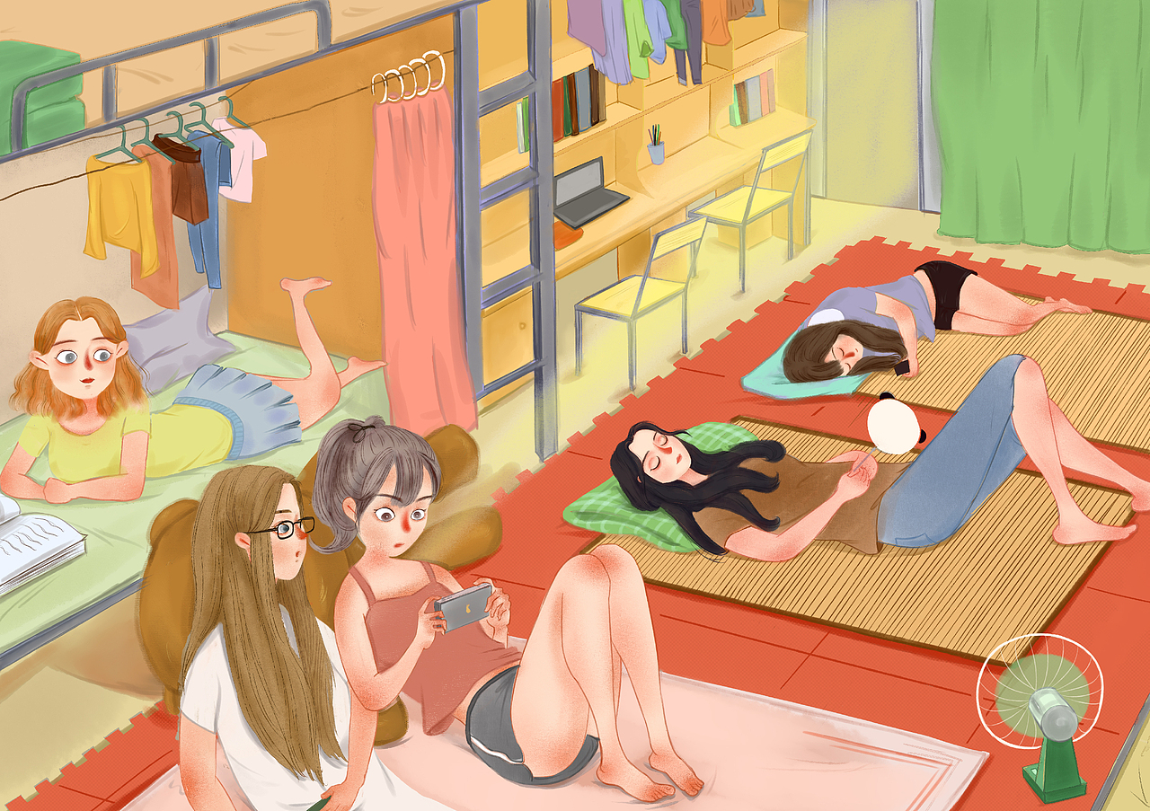 宿舍里的那些事儿（图ZMTIwMDcxMjQ4） - 绘本 - 站酷设计师倦酒归舟原创素材 - 站酷ZCOOL