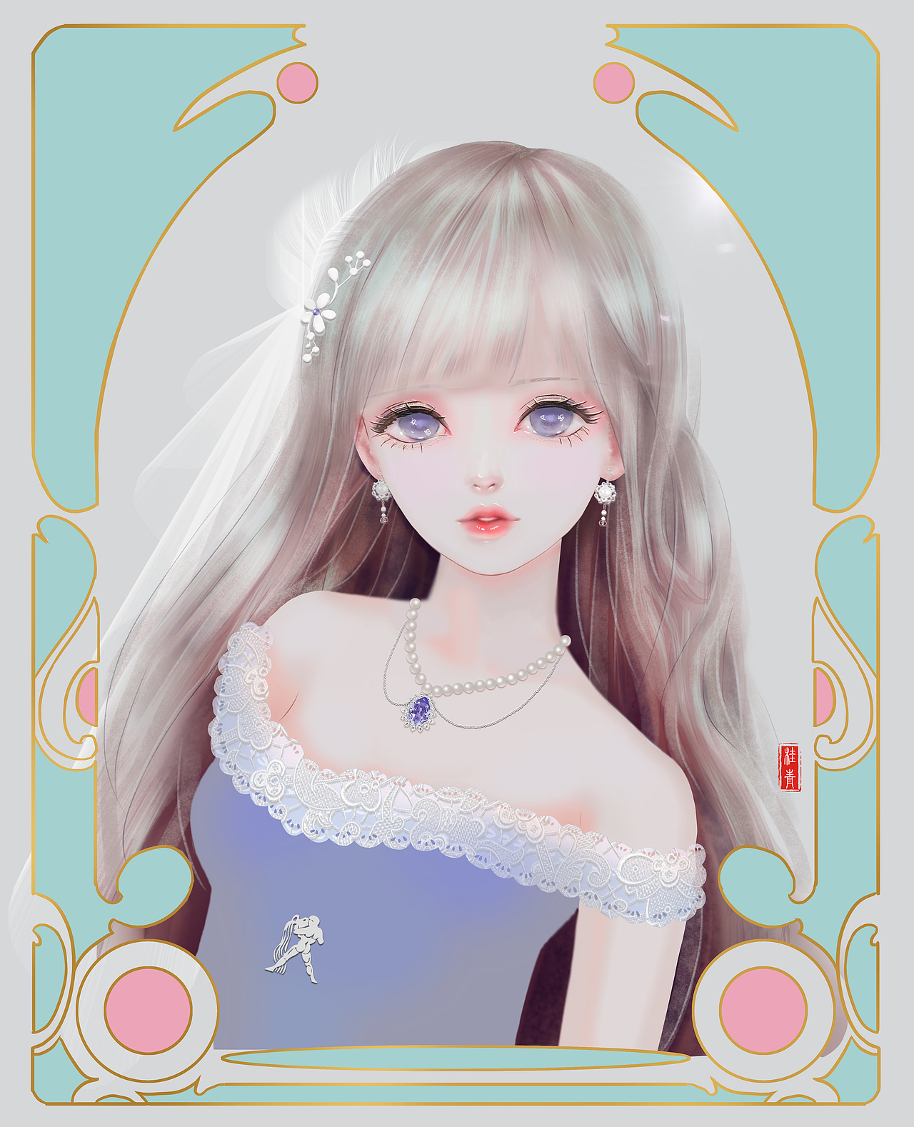 精致少女系列插画