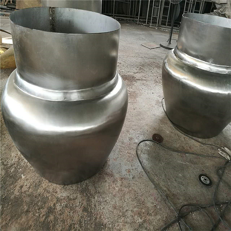 花钵不锈钢雕塑 新创意园林售楼处实用雕塑