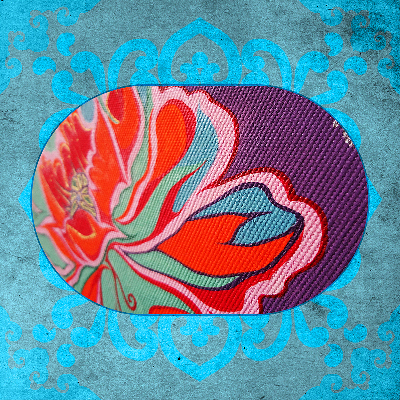 叁公馆2014·原创精工手绘帆布钱包·天香一品