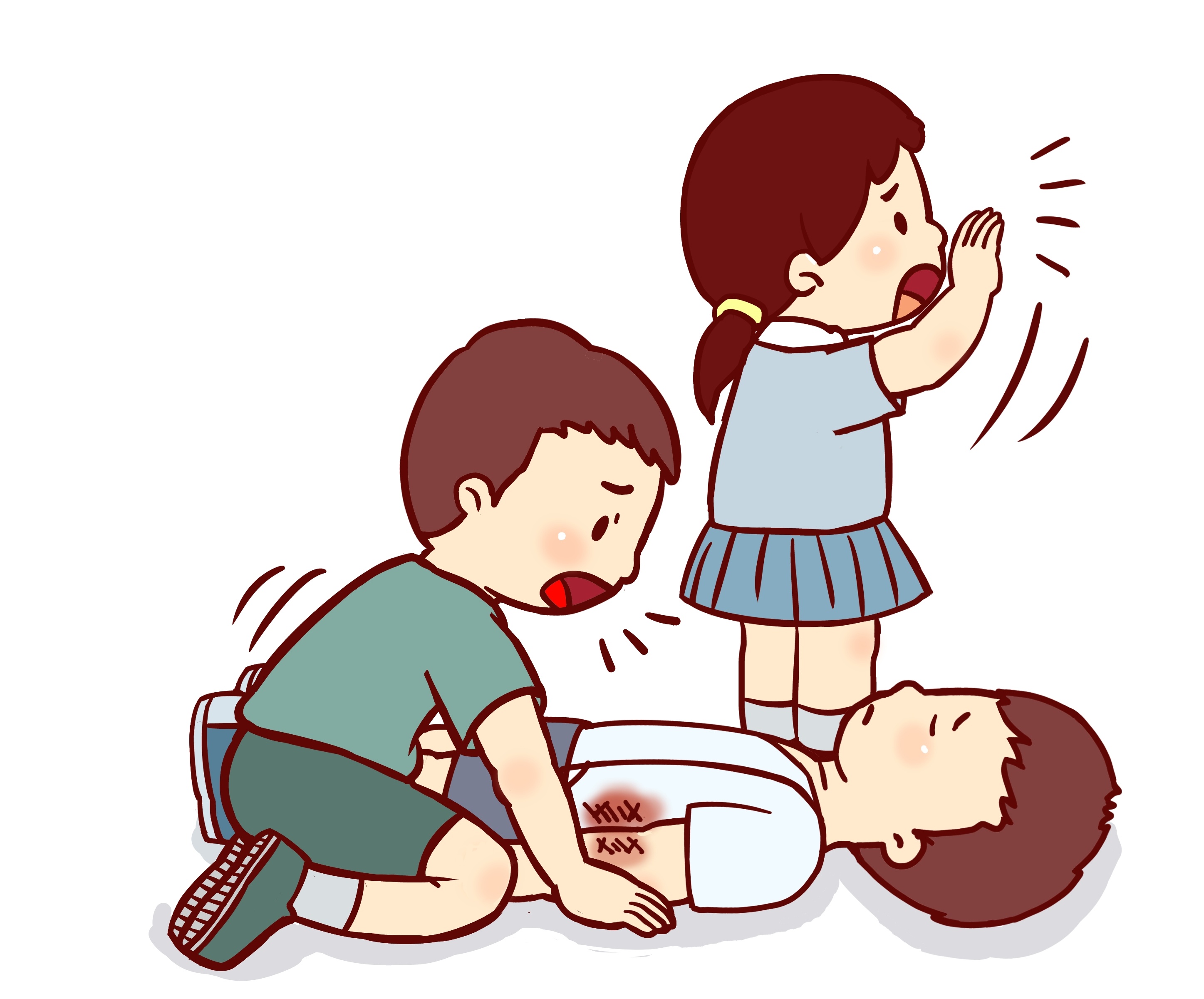 儿童安全文明绘本插图