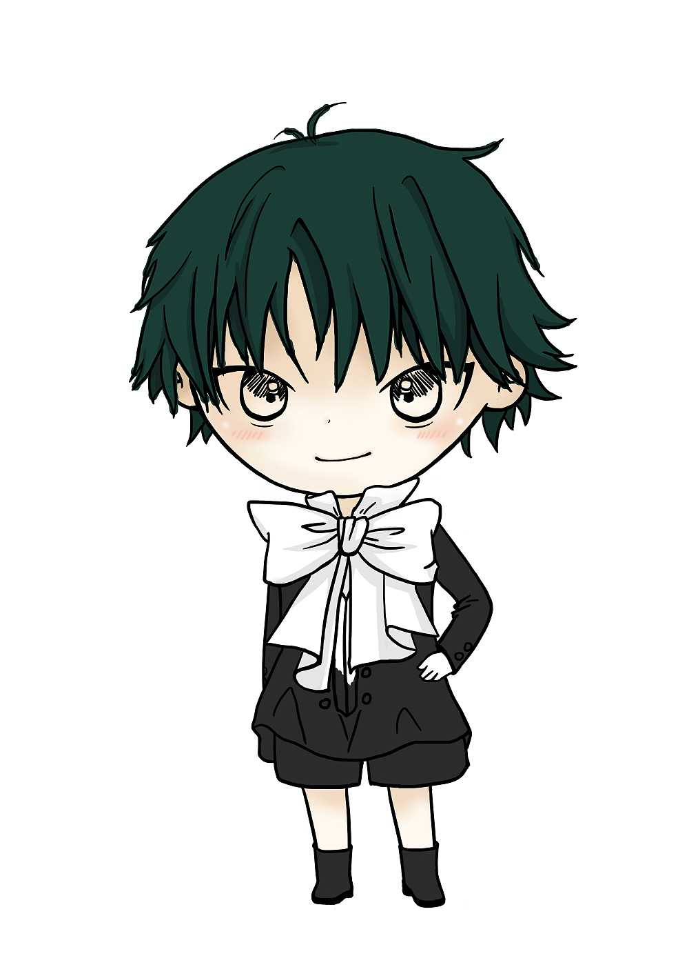 越前龙马 q版 |数位板练习 4