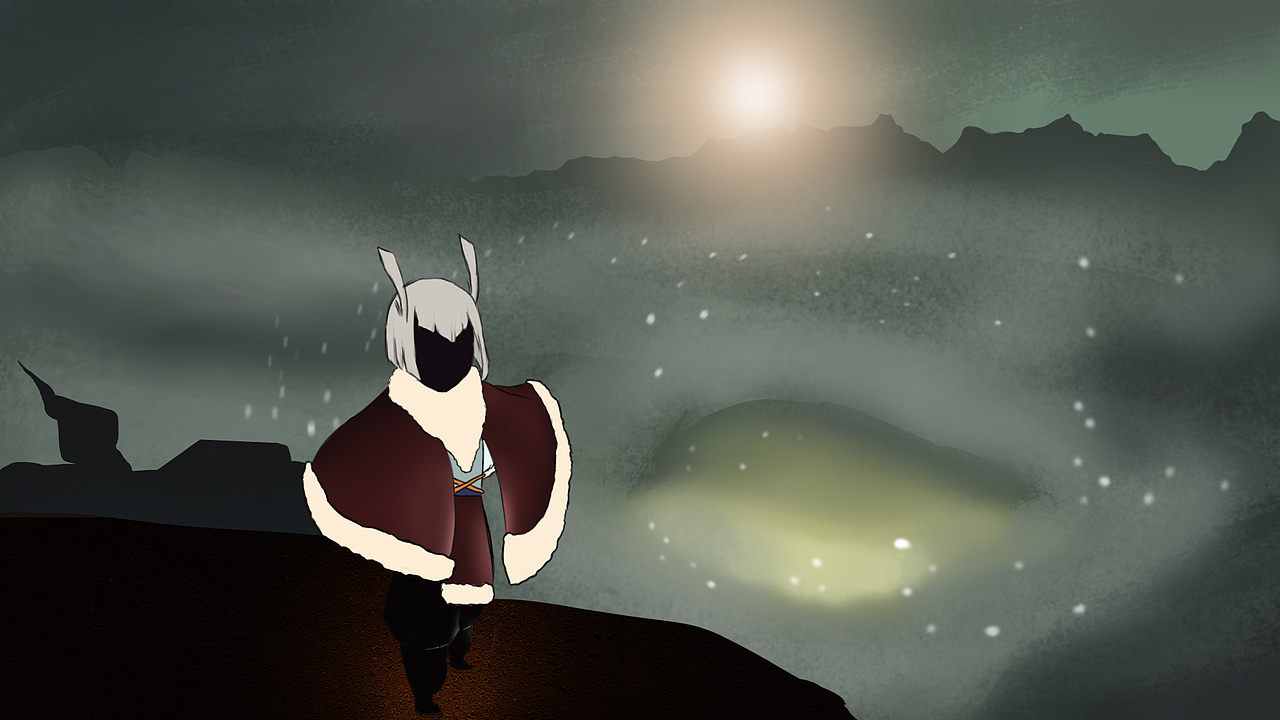 临摹手绘 光遇白鸟