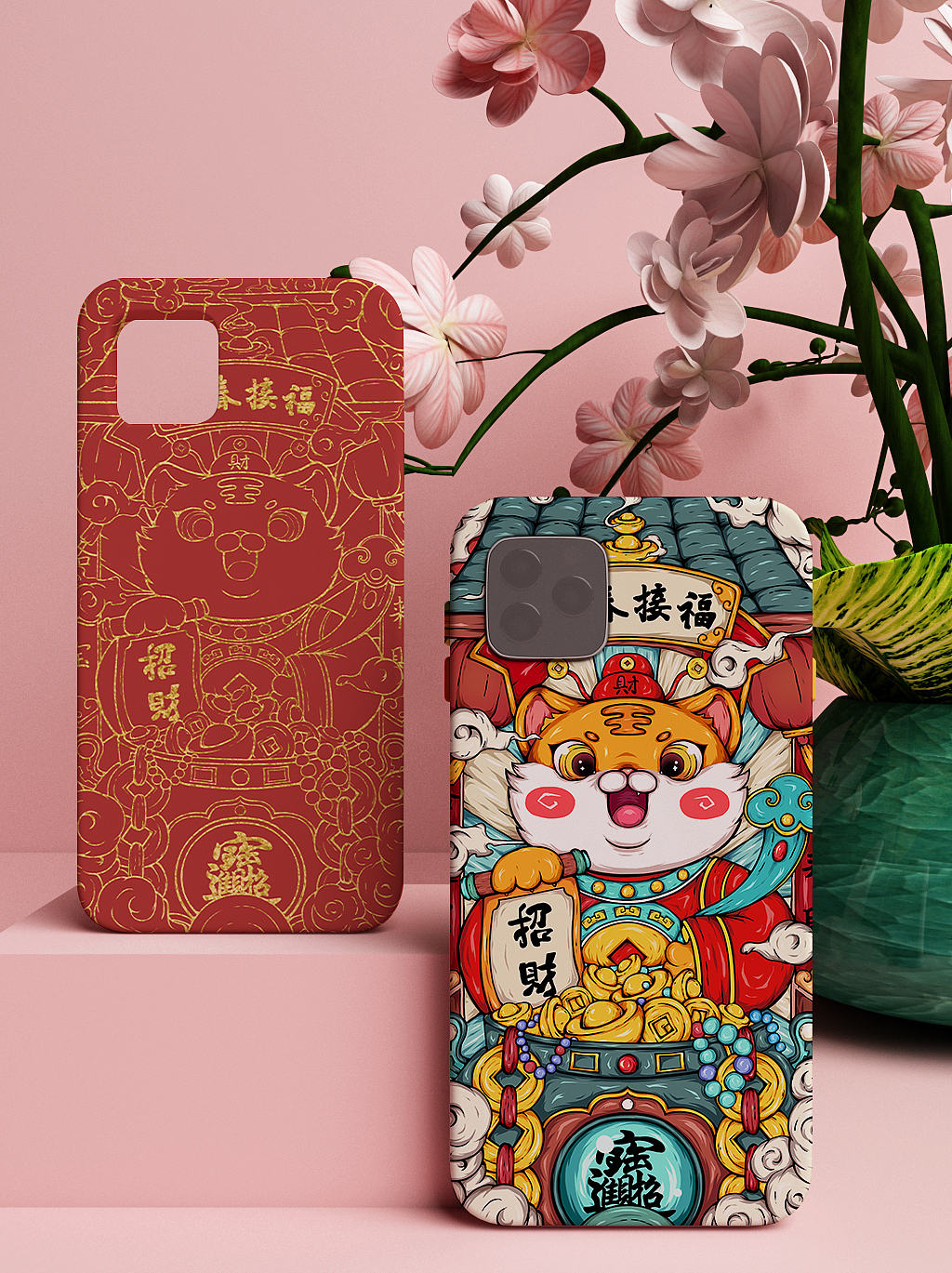 国潮：原创虎年国潮插画（图ZMjgyMDc4NTY0） - 商业插画 - 站酷设计师阿蒋蒋原创素材 - 站酷ZCOOL