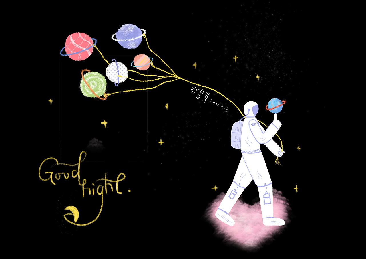 太空旅行（图ZMjA4NDkyMDcy） - 创作习作 - 站酷设计师曾翠的小宇宙原创素材 - 站酷ZCOOL