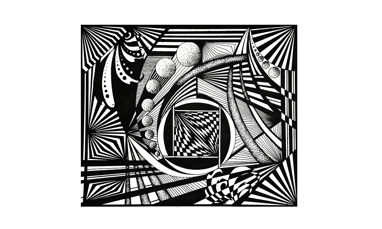 平面构成 · 多心式发射构成