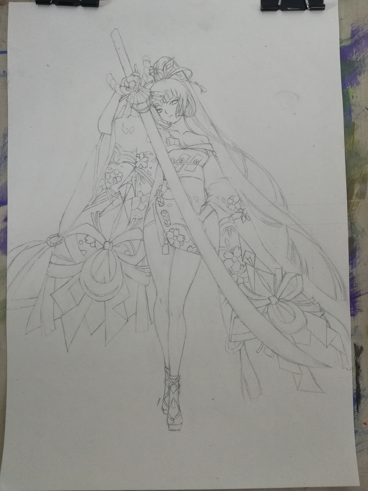 自学手绘练习妖刀姬