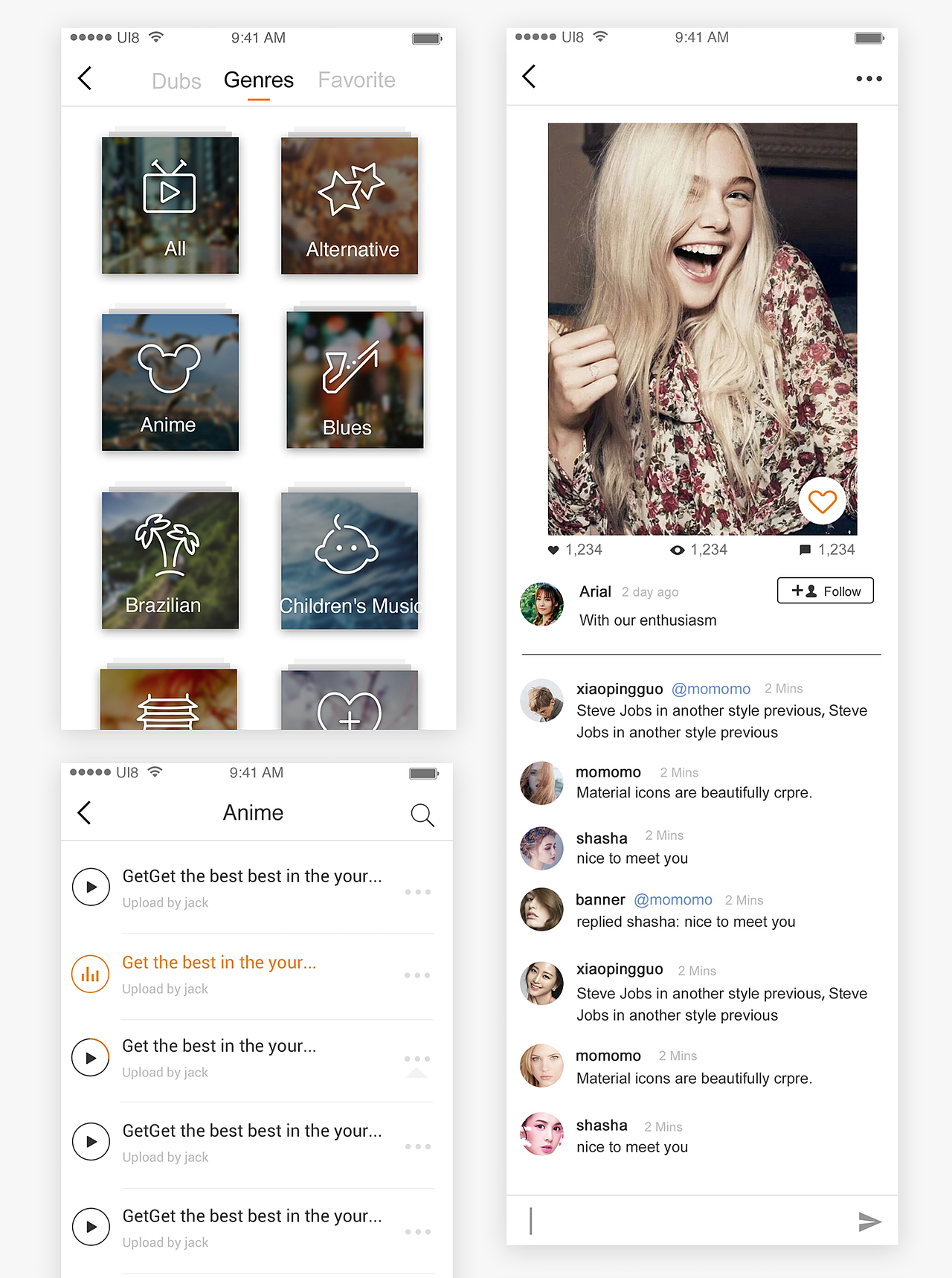 fideo--短视频社交APP（图ZNDEwOTAzMzI=） - APP界面 - 站酷设计师李心贤原创素材 - 站酷ZCOOL