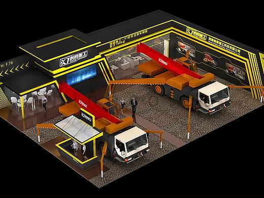 响箭重工bauma宝马展展台设计搭建施工现场