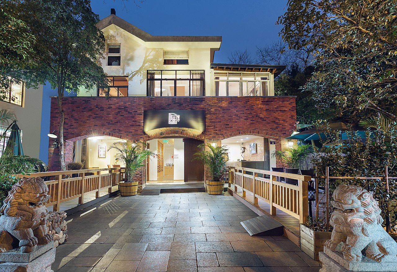 酒店建筑拍摄-杭州满觉陇素食餐厅