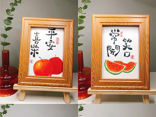 新年贺卡油画棒