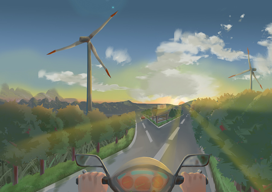 家乡的清晨|其他插画|插画|foiky - 原创设计作品 - 站酷 (zcool)