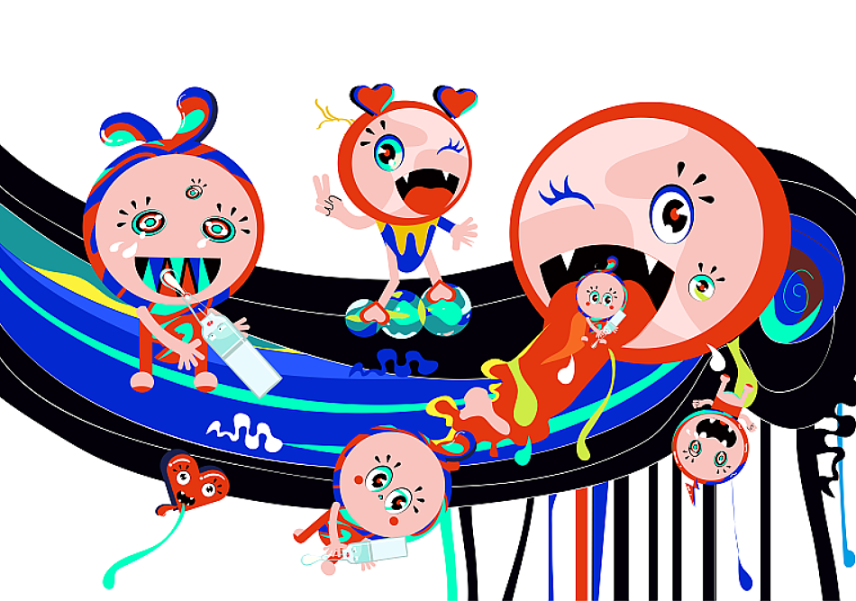 28天生理周期插画