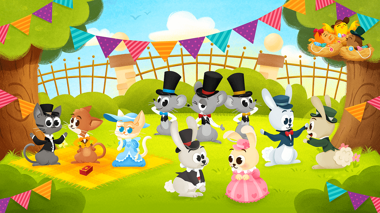 儿童英语绘本animalparty动物派对