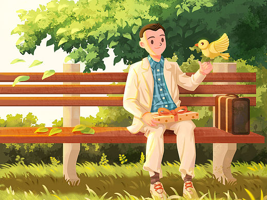 阿甘正传（个人主页-ZNTU4NjU3OTI=） - 创作习作 - 站酷设计师林沐画画原创素材 - 站酷ZCOOL