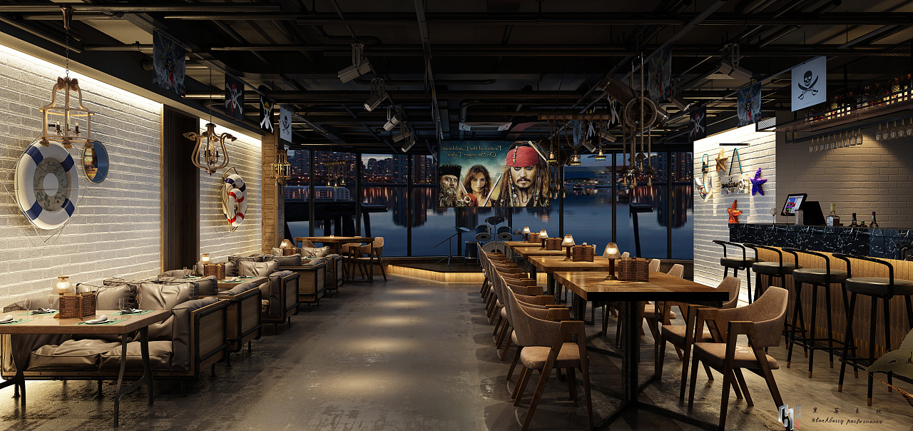 海盗酒吧|空间|商业空间设计|焦虑的鱼蛋 - 原创作品 - 站酷 (zcool)