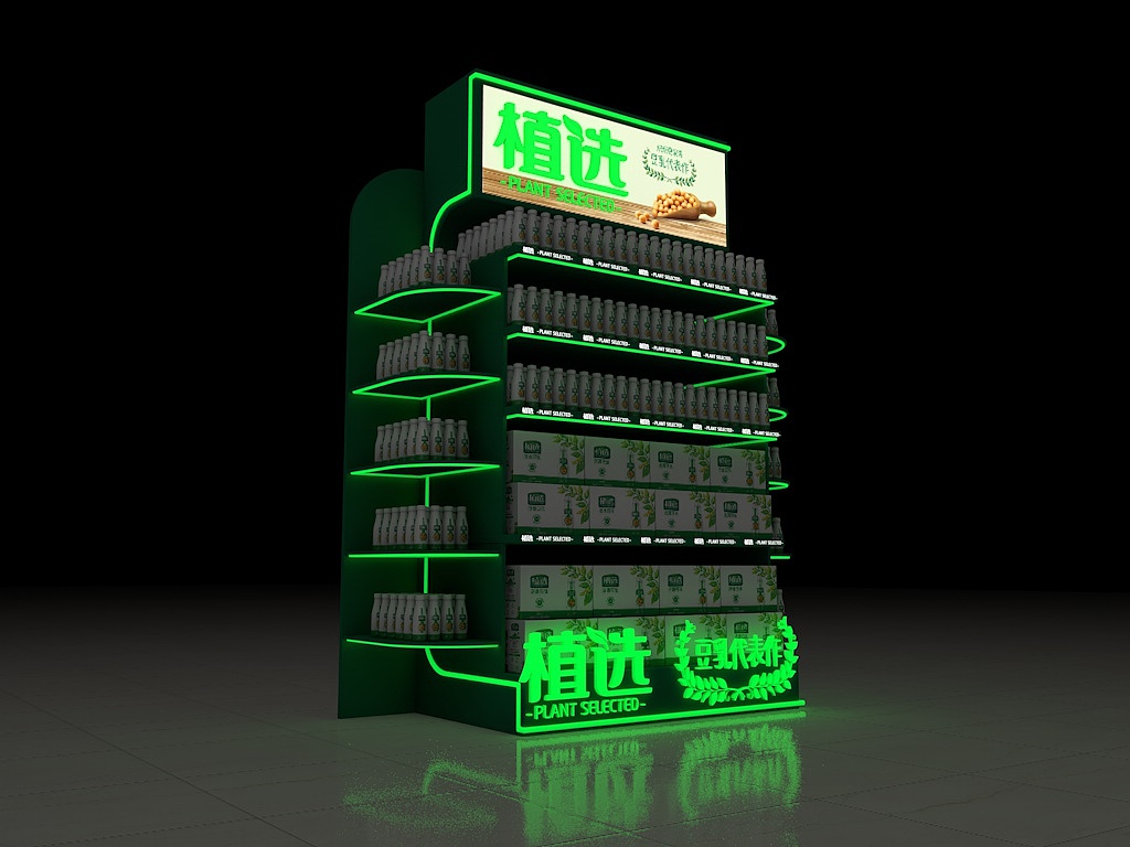 C4D 伊利超市端架