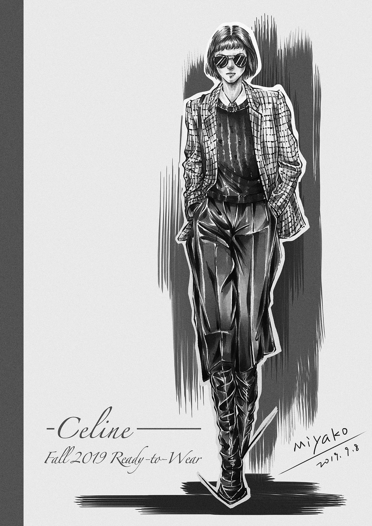 马克笔服装效果图（图ZMTc2MDAwMTc2） - 艺术插画 - 站酷设计师Tristaland原创素材 - 站酷ZCOOL