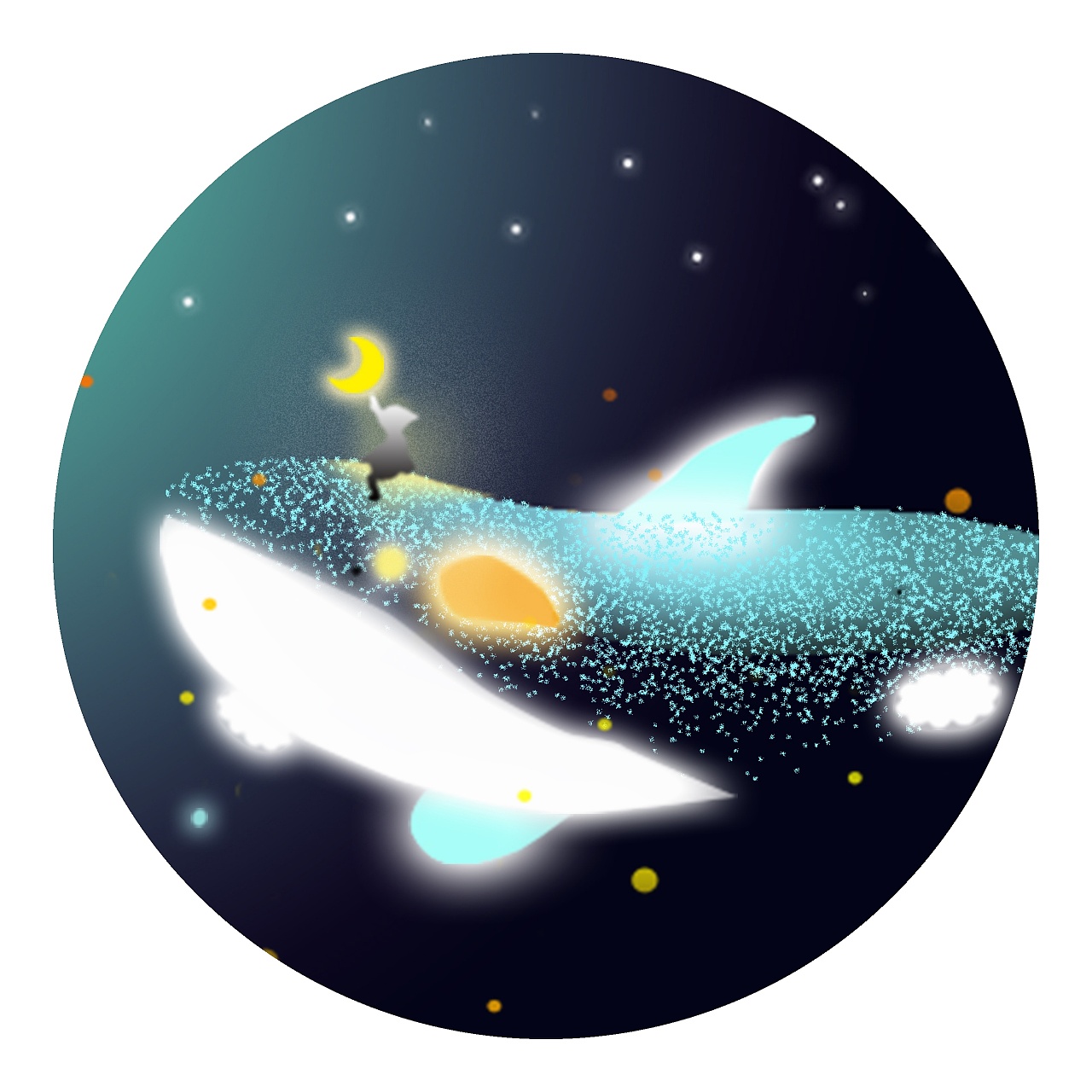 星空大鱼 插画设计|插画|创作习作|慕辰辰爱画画 - 原创作品 - 站酷