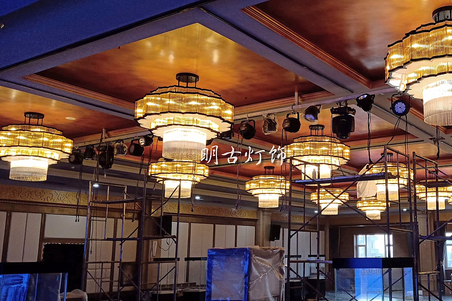 新中式宴会厅吊灯定制