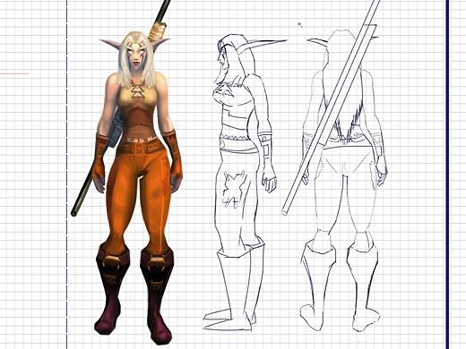 【0基础孕妈妈】临摹wow怀旧服暗夜精灵