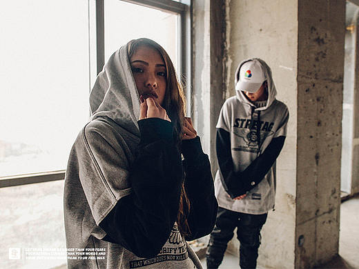 STRETAG®”DREAM FIGHTER”拼接帽衫