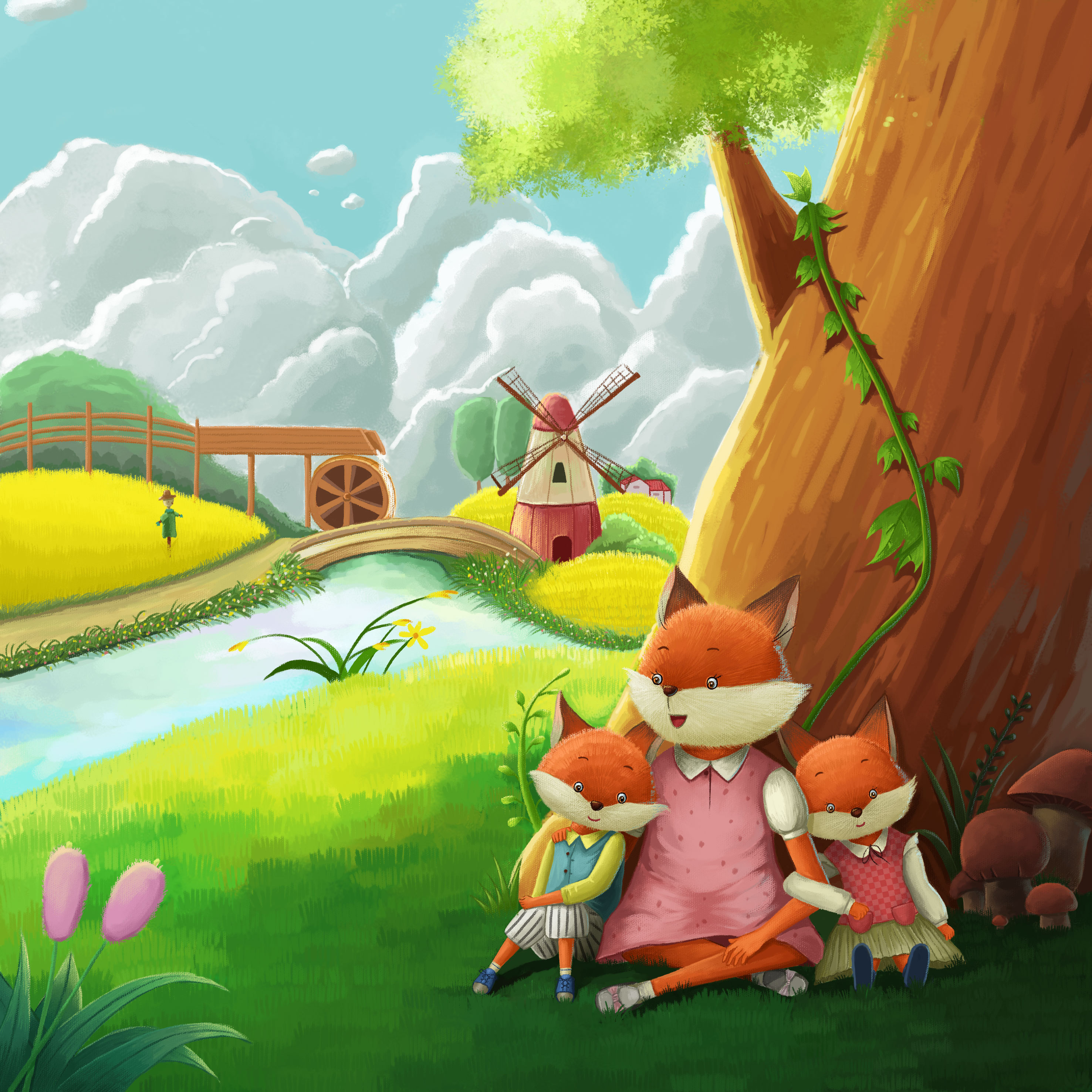 狐狸|插画|儿童插画|开学上幼儿园 - 原创作品 - 站酷 (zcool)