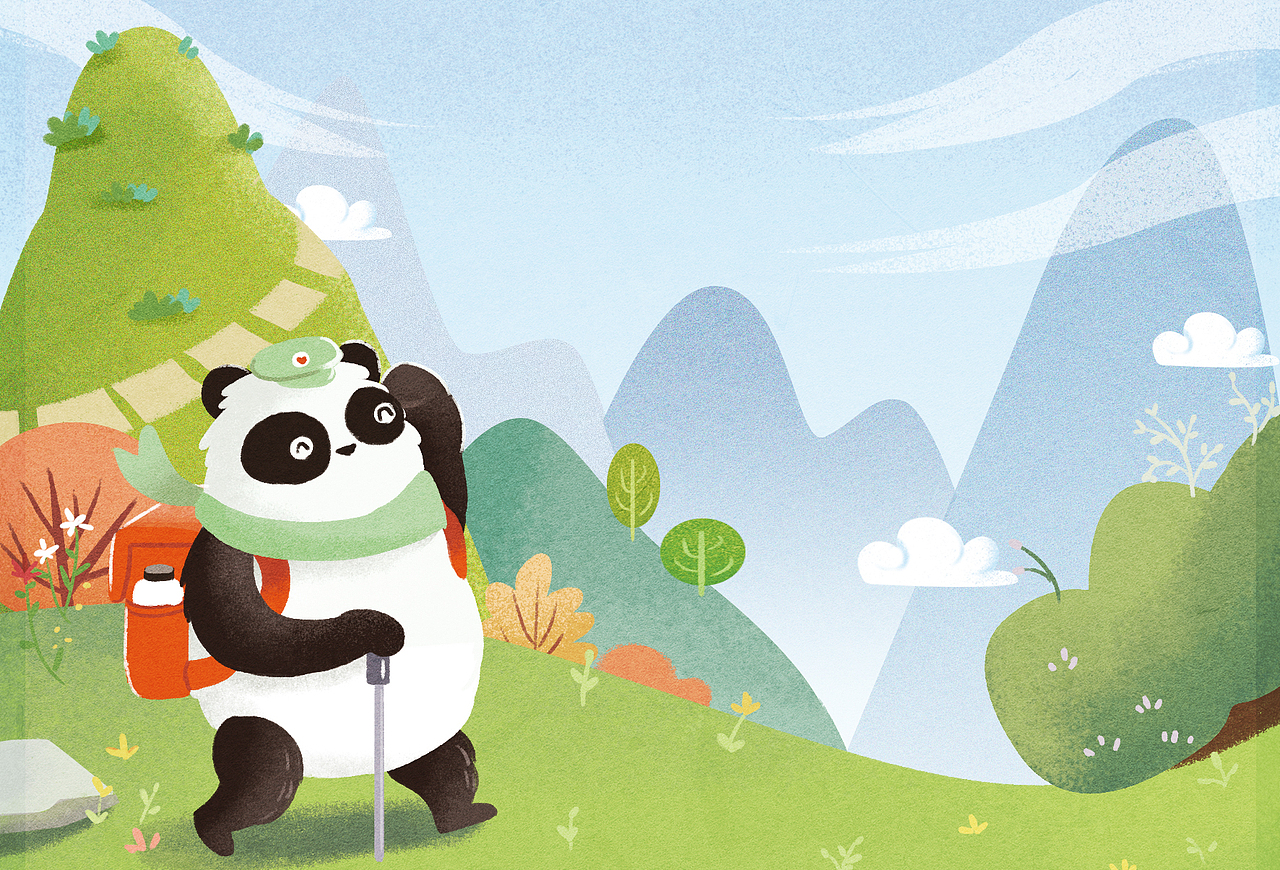 熊猫邮局明信片