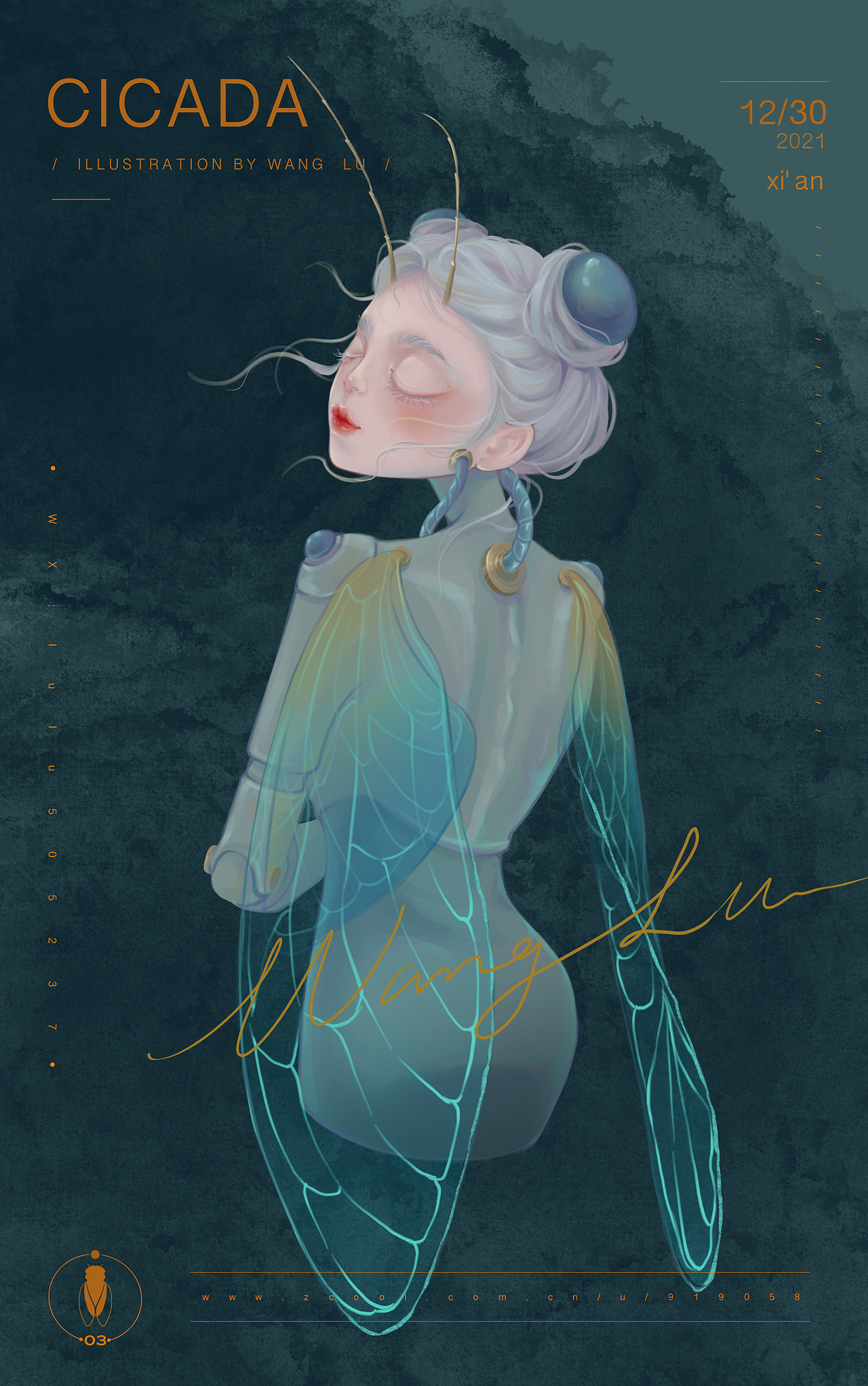 原创插画——昆虫女孩系列（图ZMjg4NTI3NTMy） - 商业插画 - 站酷设计师xixiluyu原创素材 - 站酷ZCOOL