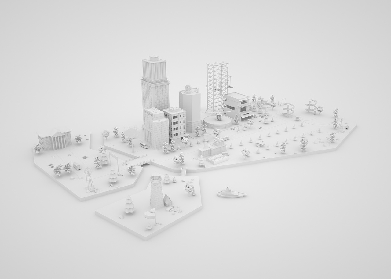 【C4D临摹】城市场景临摹（图ZMTczNDU4NjUy） - 场景 - 站酷设计师雨若淋漓原创素材 - 站酷ZCOOL