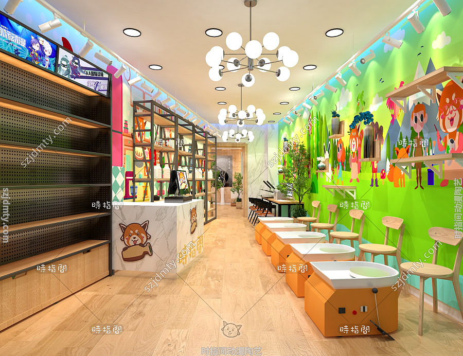 开陶艺店时指间特色动漫主题陶艺店展示（图ZMjA5OTk2NDQ4） - 其他 - 站酷设计师时指间原创素材 - 站酷ZCOOL