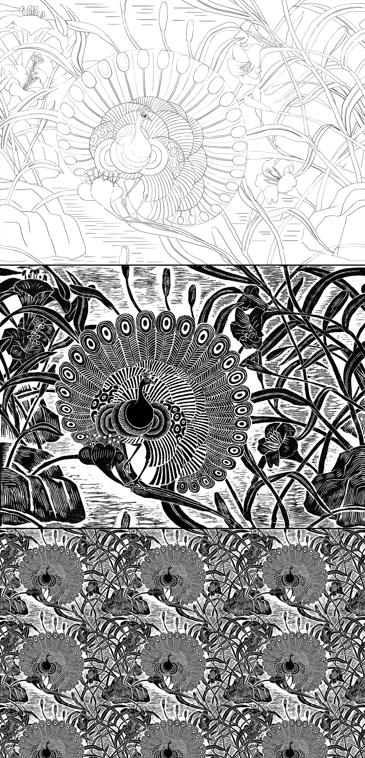 版画（图ZMjU4NTYwOTk2） - 商业插画 - 站酷设计师一二山寺原创素材 - 站酷ZCOOL