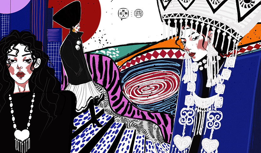 凉山彝族（图ZMzY0MTY1MDk2） - 艺术插画 - 站酷设计师KikiLori原创素材 - 站酷ZCOOL