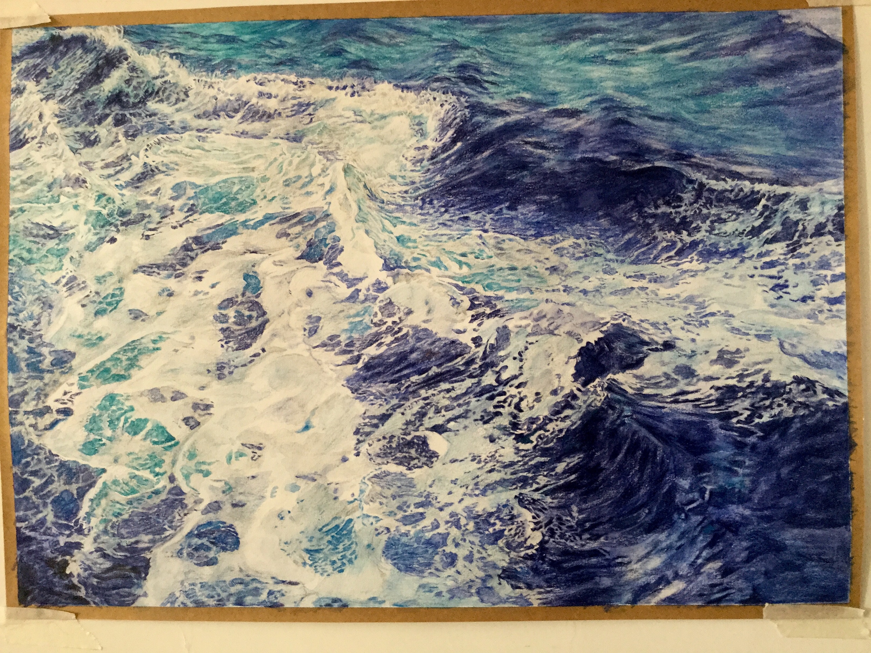 彩铅对水的表达