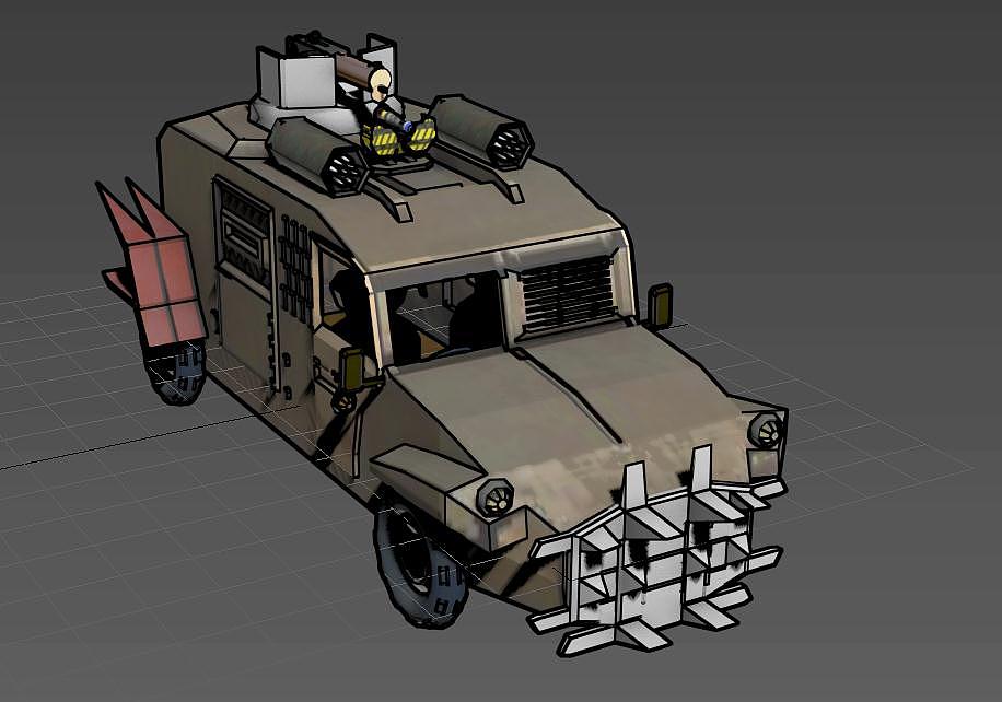 狂暴改装车3d建模
