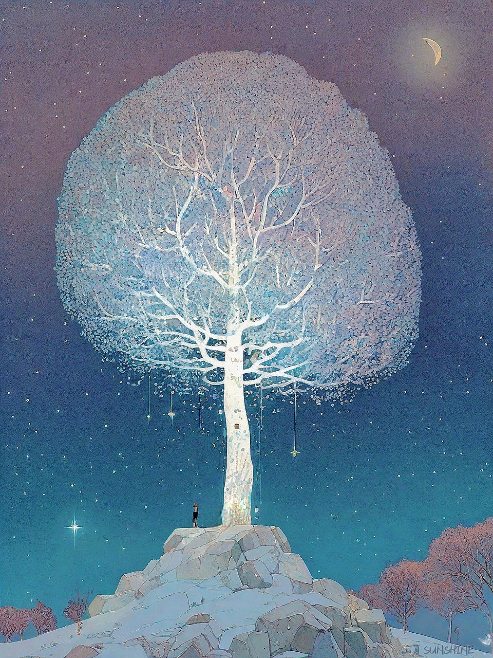 绘本故事｜清夜无尘，华枝流光（图ZMzgwMDU0MTEy） - 绘本 - 站酷设计师山夏SUNSHINE原创素材 - 站酷ZCOOL