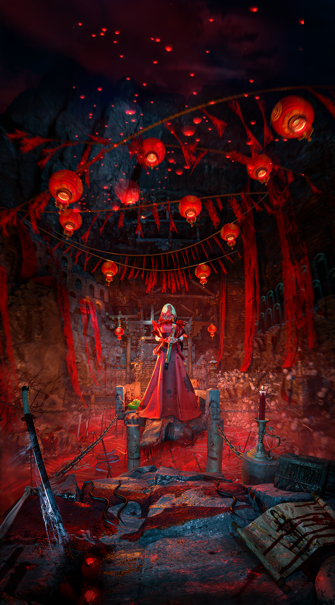 密室场景建模渲染（图ZMjk0MjgwNTYw） - 场景 - 站酷设计师YoungZibet原创素材 - 站酷ZCOOL