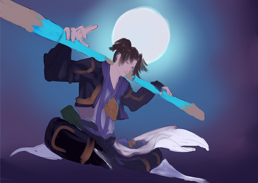 手绘练习6—至尊宝（图ZODUzOTUzNDQ=） - 游戏原画 - 站酷设计师相玉原创素材 - 站酷ZCOOL