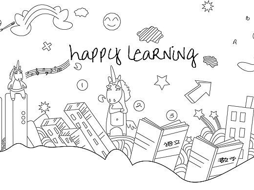 墙绘线稿-早教中心