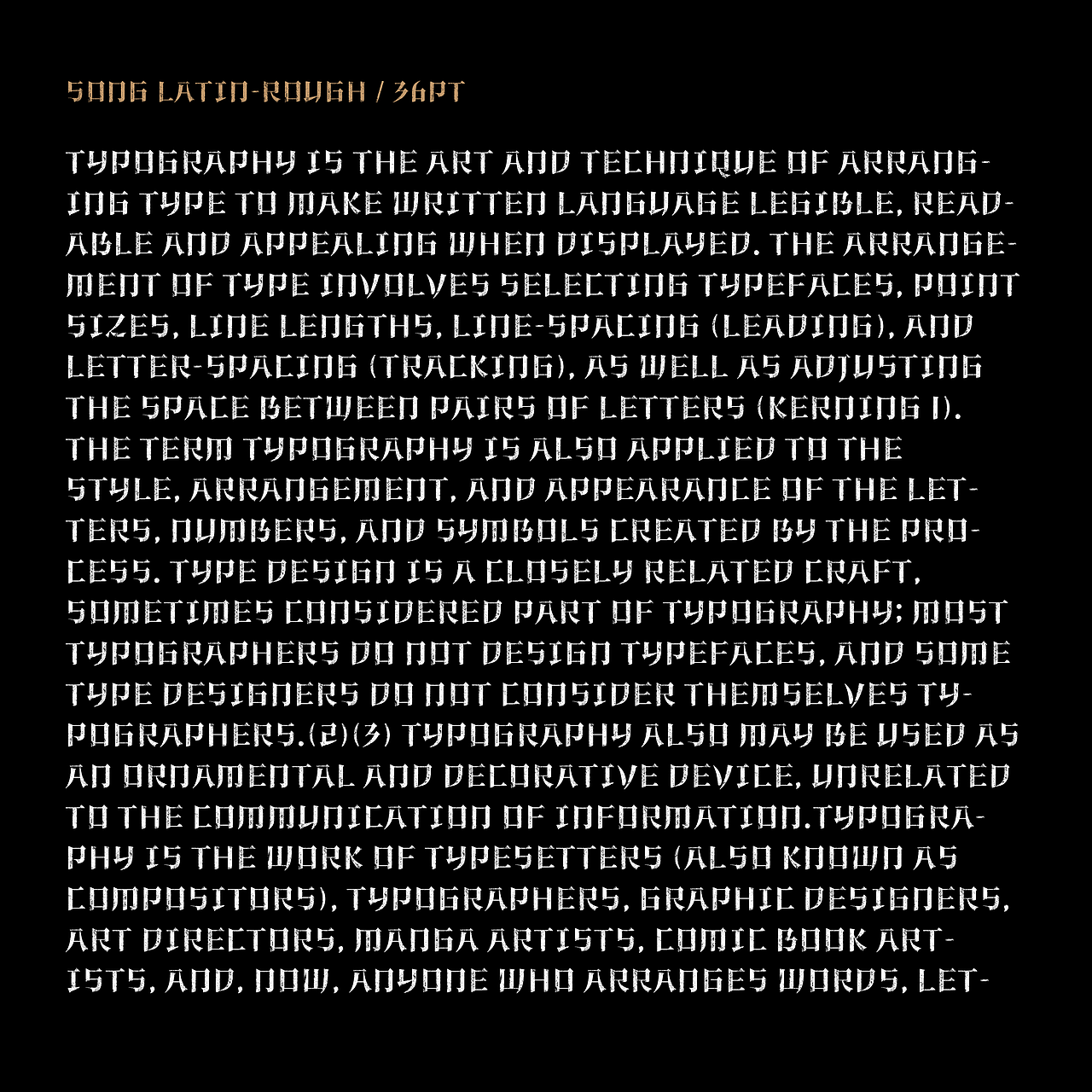 宋体西文 / SongLatin