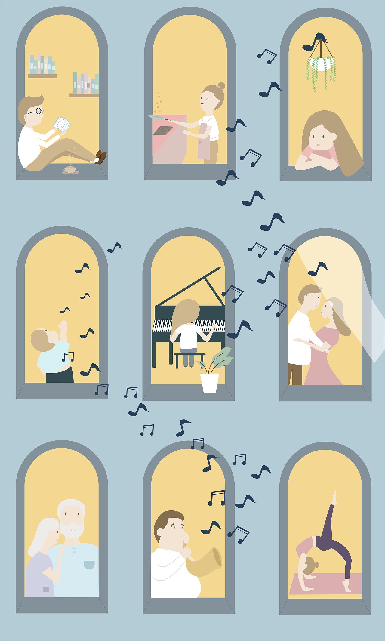 有趣的邻居|插画|创作习作|吗晓啡 - 原创作品 - 站酷 (zcool)