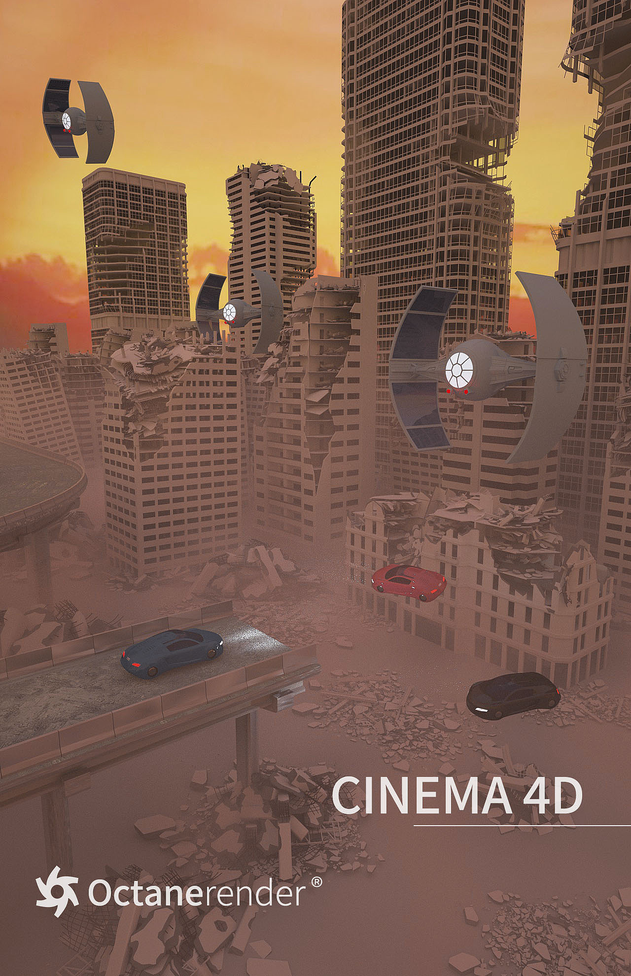 C4D《未來(lái)城廢墟》（圖ZMTcxNzczNjky） - 場(chǎng)景 - 站酷設(shè)計(jì)師本吾原創(chuàng)素材 - 站酷ZCOOL