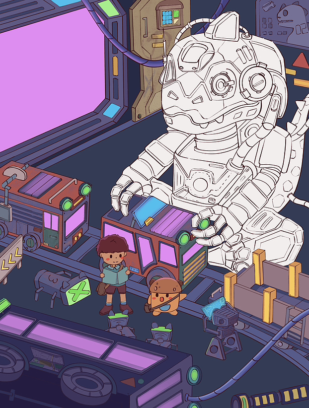 系列插画丨赛博恐龙（图ZMzY0NDAxNjE2） - 商业插画 - 站酷设计师小恐龙kk原创素材 - 站酷ZCOOL