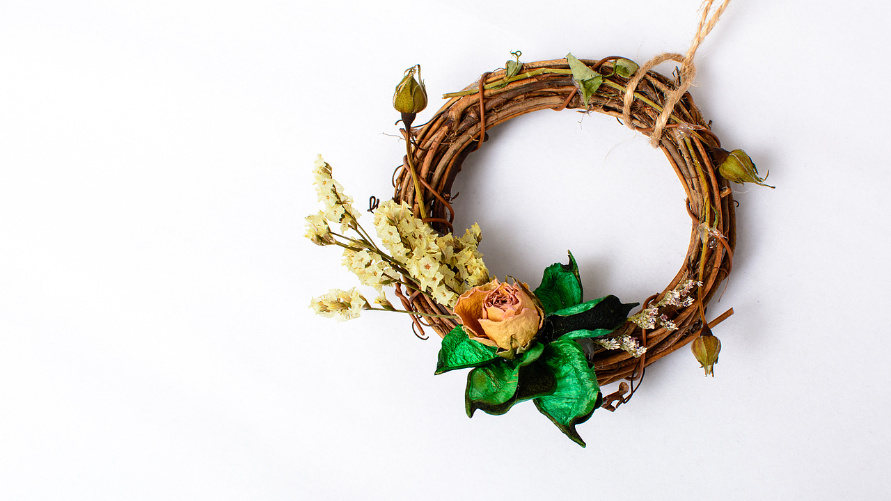 手工干花藤环（图ZMTM2NzQyMjY4） - 其他手工艺 - 站酷设计师杂物蓝染原创素材 - 站酷ZCOOL