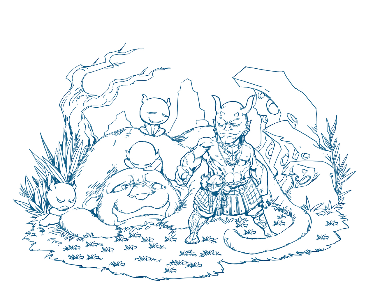 《鬼虎》（图ZMTc5MTAxMTI4） - 商业插画 - 站酷设计师漫匪原创素材 - 站酷ZCOOL