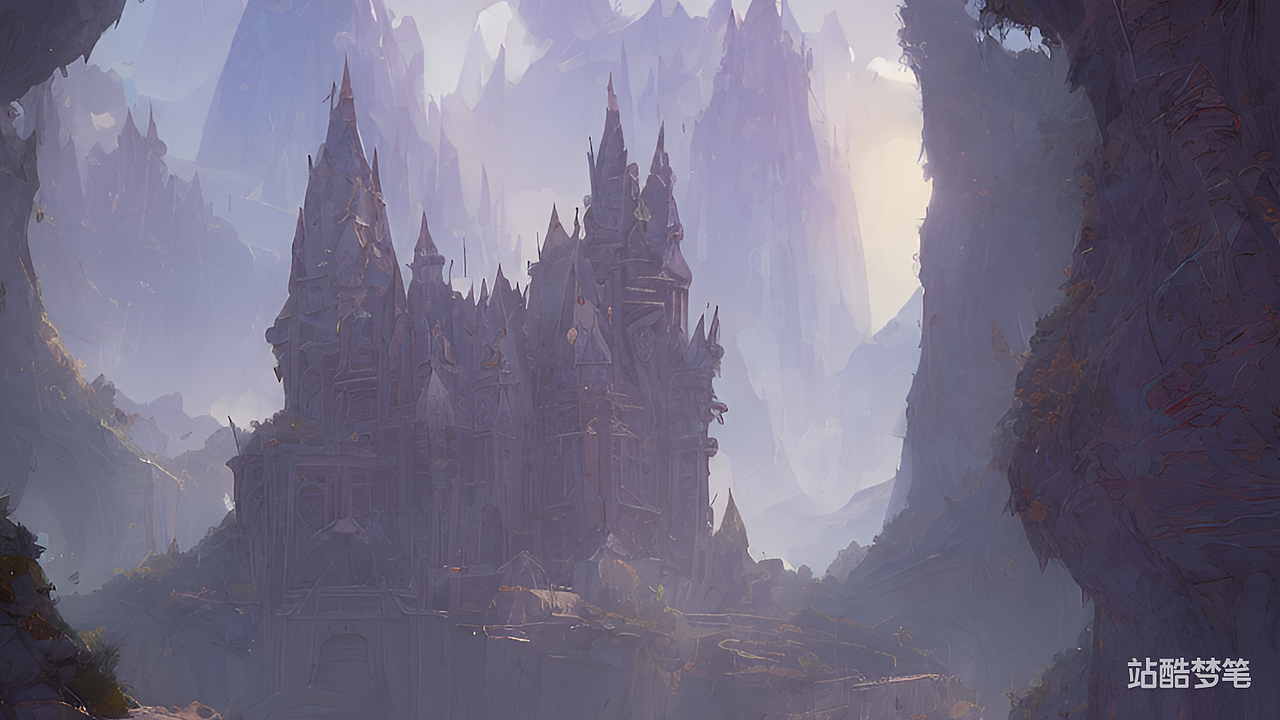 #站酷梦笔#城堡,山峰