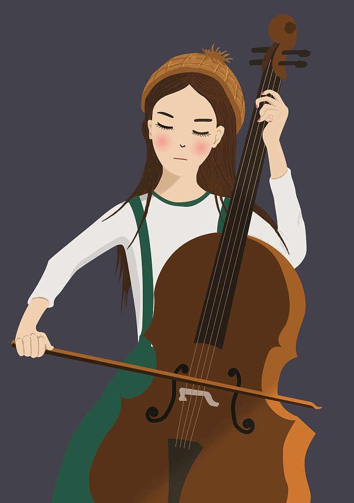 拉提琴的小女孩（图ZMTIzNTYyMjI0） - 其他 - 站酷设计师show_sx原创素材 - 站酷ZCOOL