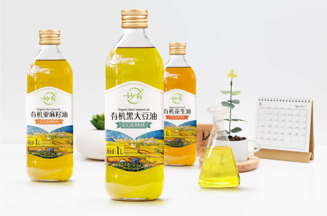 有机食用油包装设计