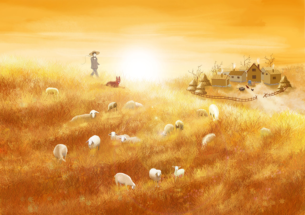 牧羊人2|插画|创作习作|智夏 - 原创作品 - 站酷 (ZCOOL)